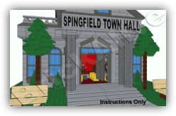 Interieur Town Hall of Springfield en LEGO - serie Simpson