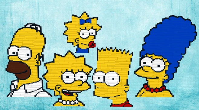 Buste famille Simpson Lego