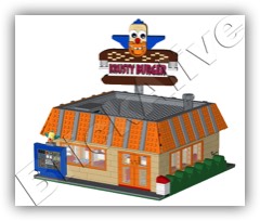 Krusty Burger Springfield Simpson Lego
